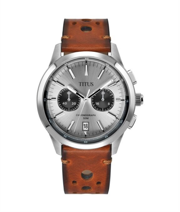 [MEN] Solvil et Titus Bravo Chronograph Quartz Leather Watch [W06-03236-010]