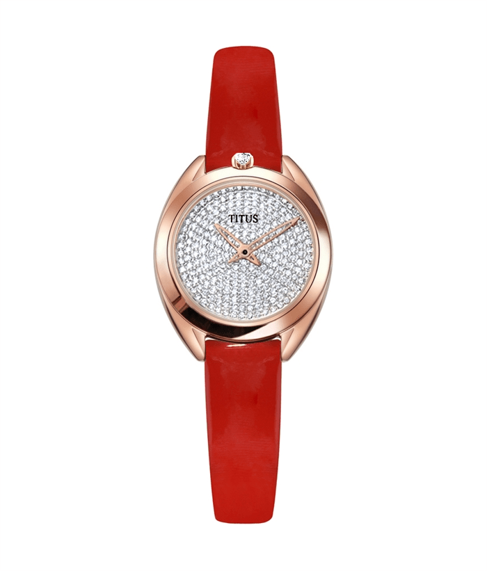 [WOMEN] Solvil et Titus Ring & Knot 2 Hands Quartz Leather Watch [W06-03260-002]