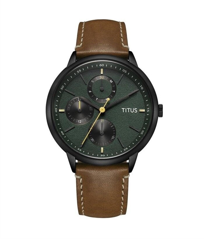 [MEN] Solvil et Titus Nordic Tale Multi-Function Quartz Leather Watch [W06-03231-004]