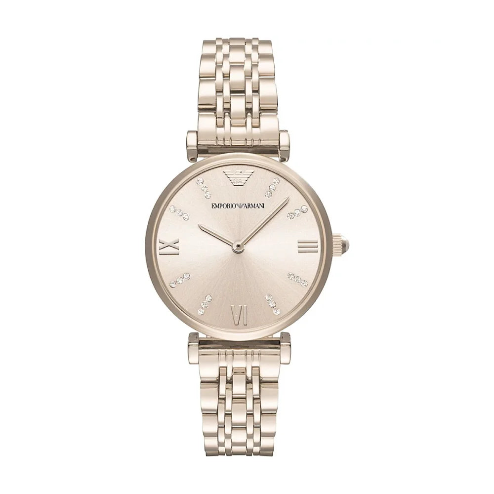 [WOMEN] Emporio Armani Two-Hand Pink Stainless Steel Watch [AR11059]