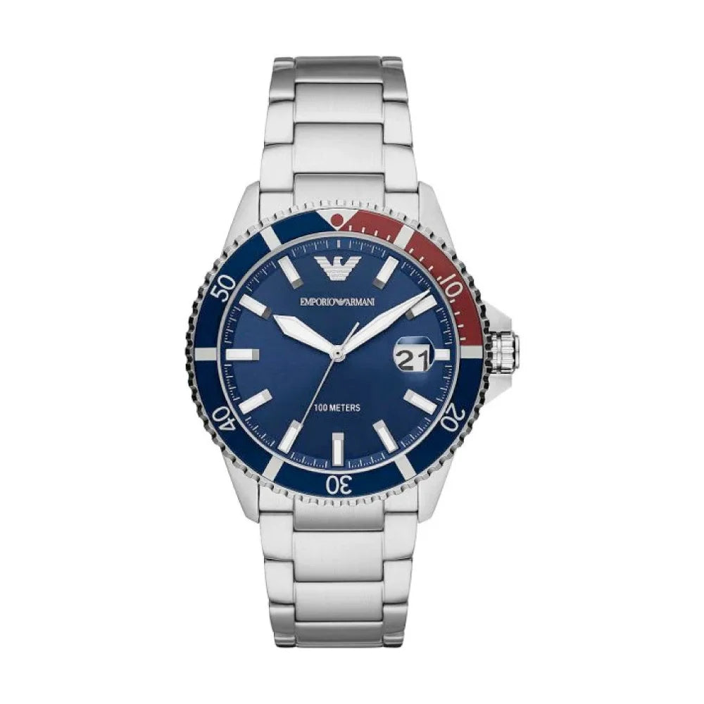 [MEN] Emporio Armani Three-Hand Date Stainless Steel Watch [AR11339]