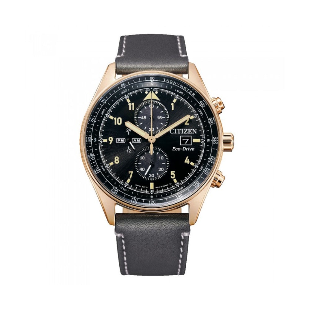 [MEN] Citizen Future Force Eco-Drive Chronograph Leather Watch [CA0773-15E]