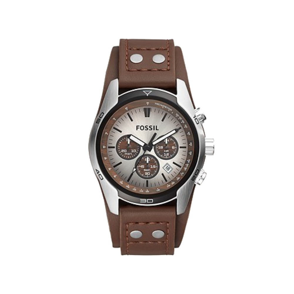 [MEN] Fossil Coachman Chronograph Brown Leather Watch [CH2565]