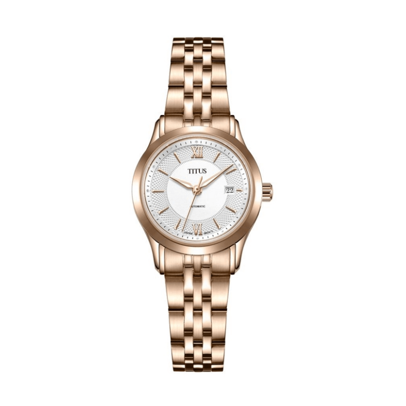 [WOMEN] Solvil et Titus Exquisite 3 Hands Date Automatic Stainless Steel Watch [W06-03218-003]