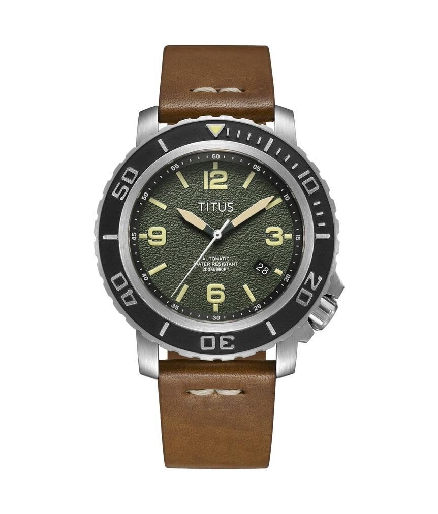 [MEN] Solvil et Titus The Cape 3 Hands Date Automatic Leather Watch [W06-03227-004]