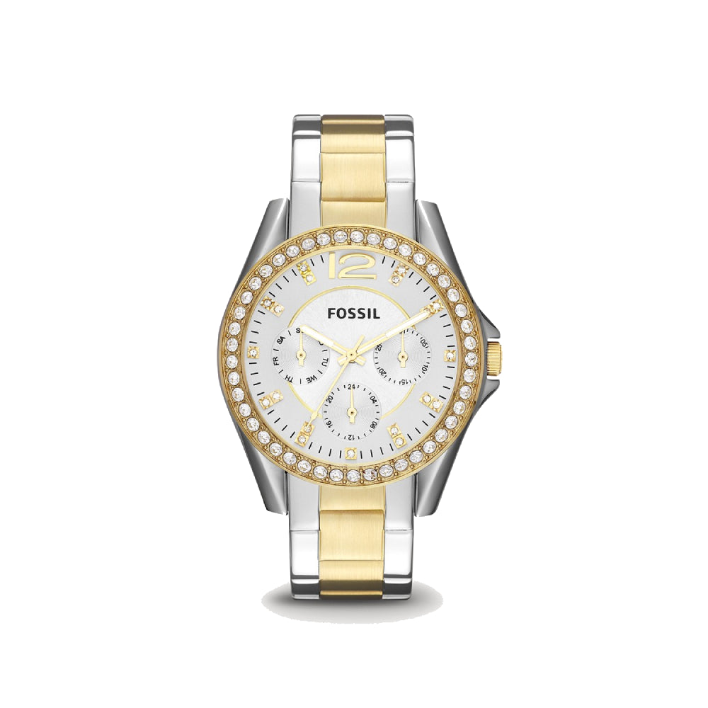 [WOMEN] Fossil Riley Multifunction Two-Tone Stainless Steel Watch [ES3204]