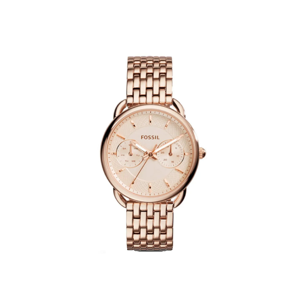 [WOMEN] Fossil Tailor Multifunction Rose-Tone Stainless Steel Watch [ES3713]
