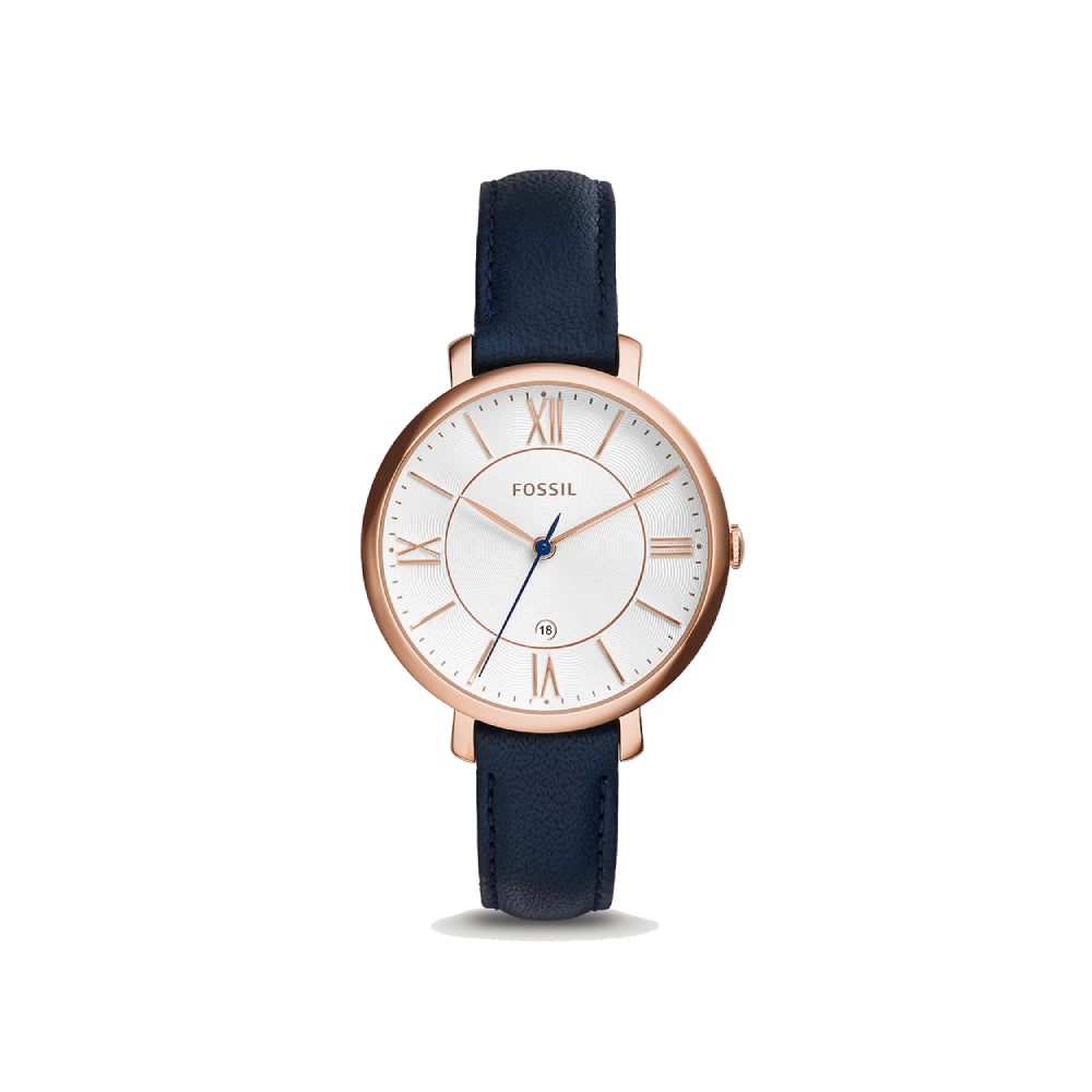 [WOMEN] Fossil Jacqueline Navy Leather Watch [ES3843]