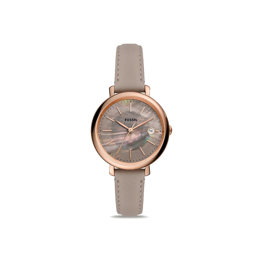 [WOMEN] Fossil Jacqueline Solar-Powered Gray Eco Leather Watch [ES5091]