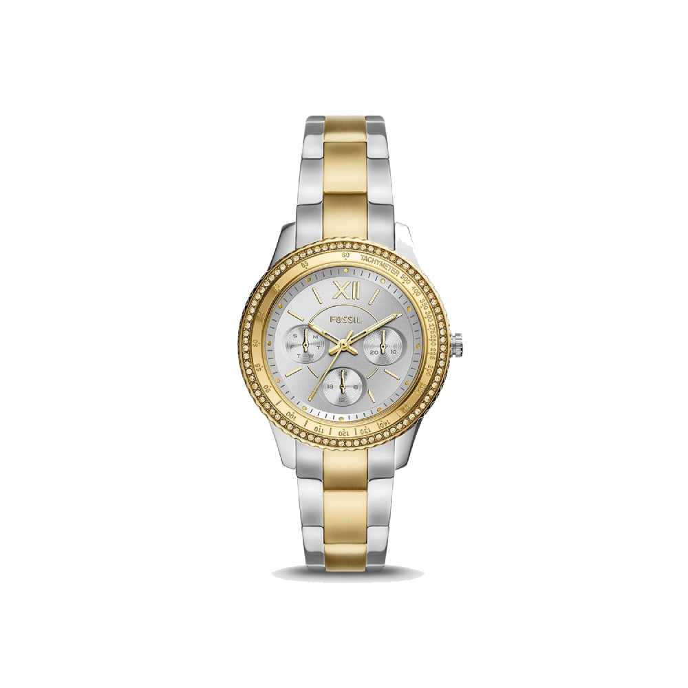 [WOMEN] Fossil Stella Sport Multifunction Two-Tone Stainless Steel Watch [ES5107]