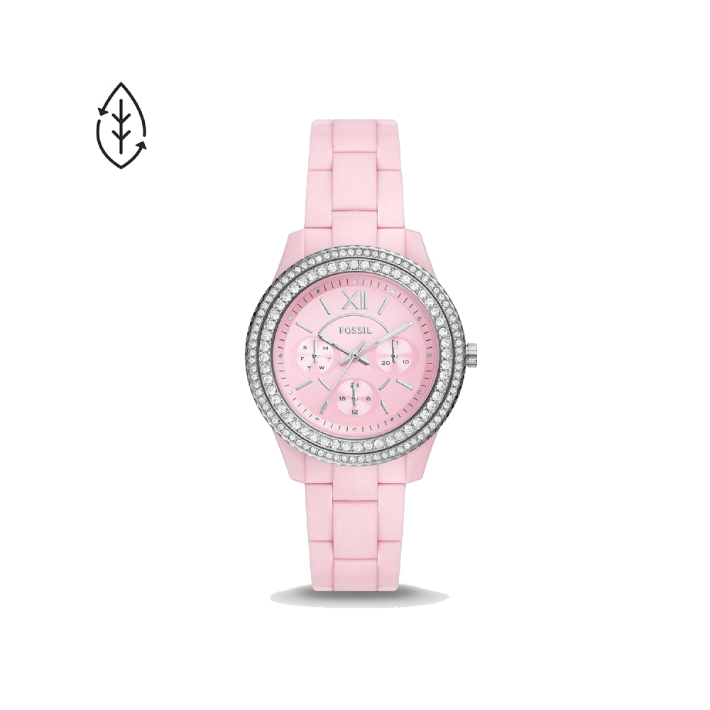 [WOMEN] Fossil Stella Multifunction Pink Castor Oil Watch [ES5153]