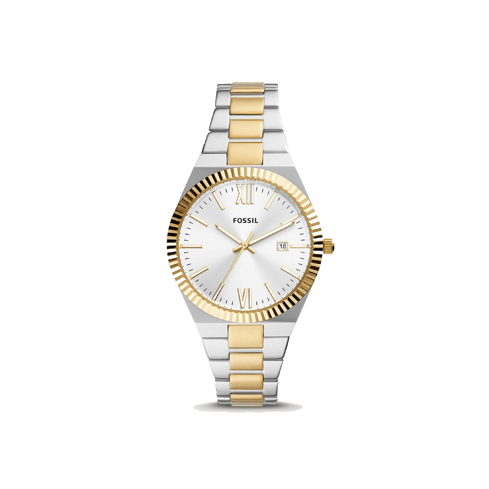 [WOMEN] Fossil Scarlette Three-Hand Date Two-Tone Stainless Steel Watch [ES5259]