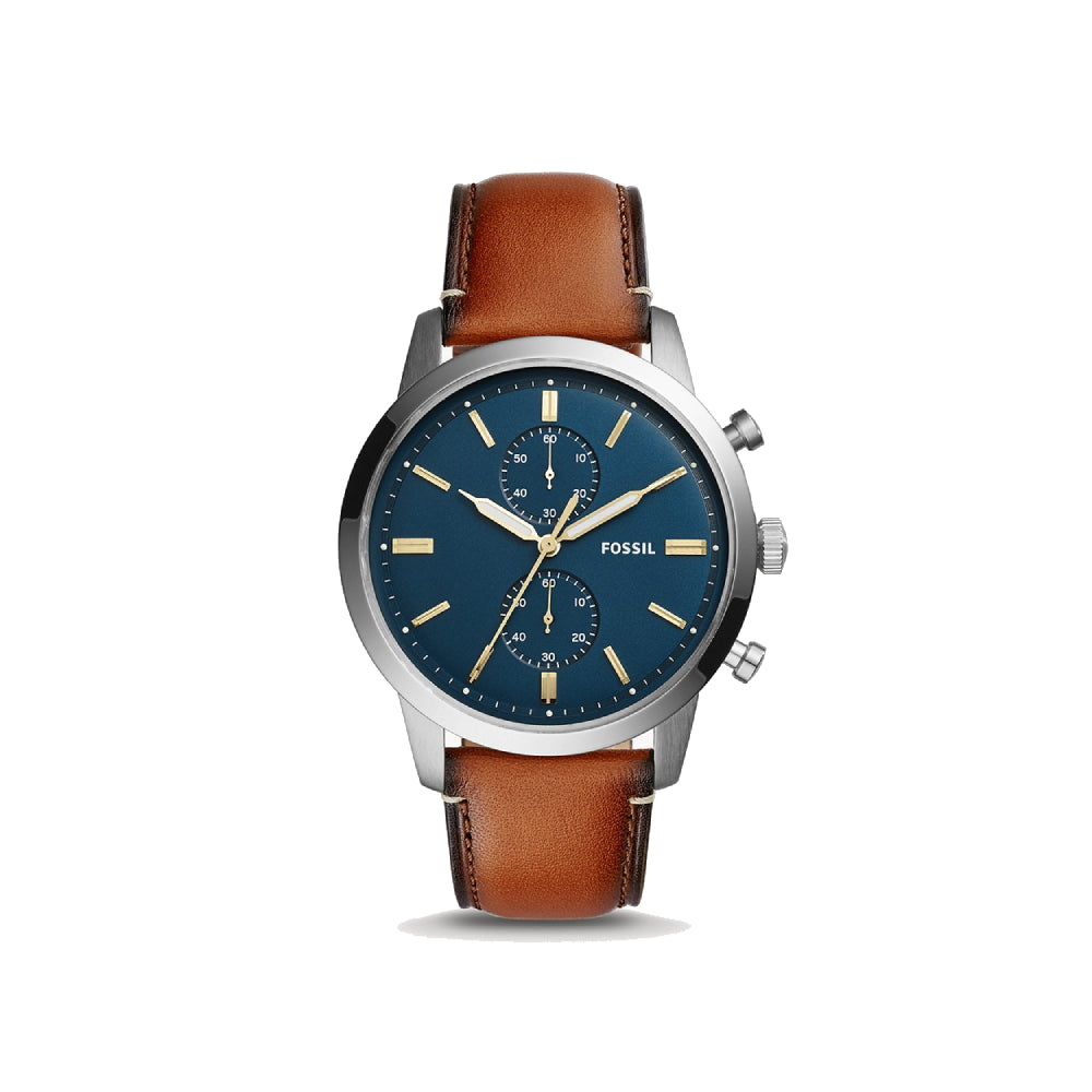 [MEN] Fossil Townsman 44mm Chronograph Luggage Leather Watch [FS5279]