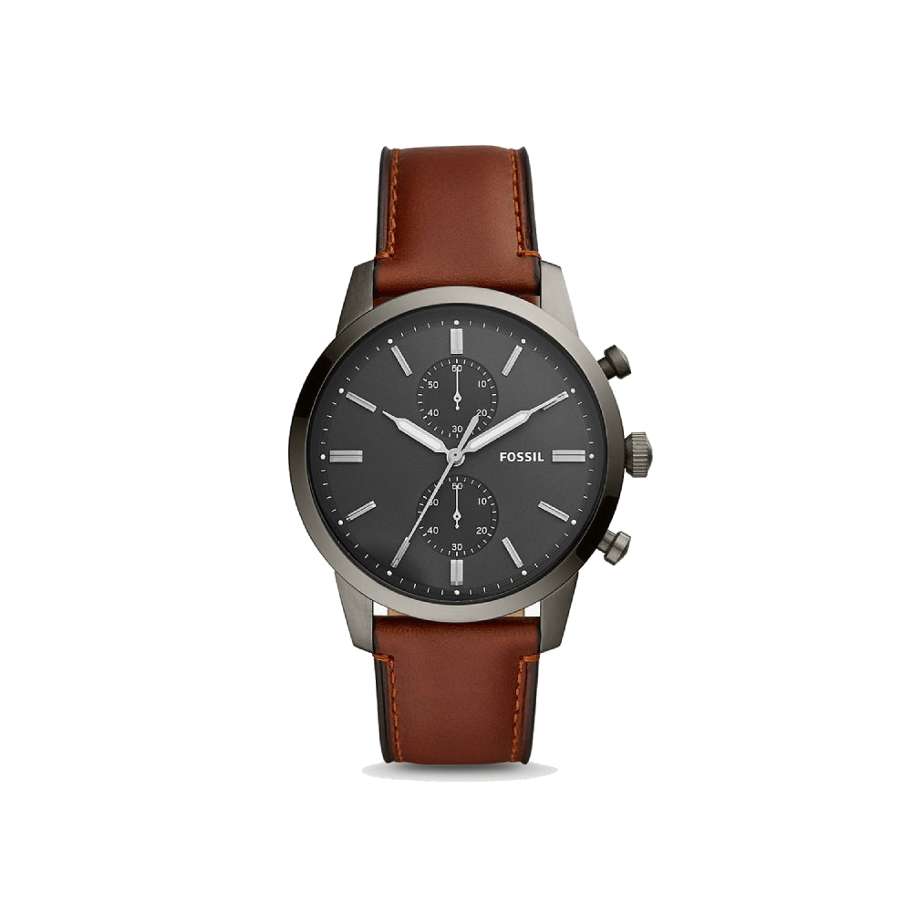 [MEN] Fossil Townsman Chronograph Amber Leather Watch [FS5522]