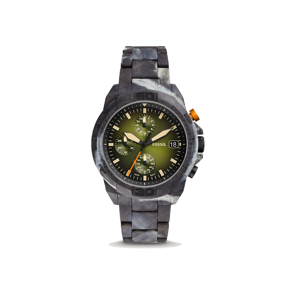 [MEN] Fossil Bronson Chronograph Black Carbon Fiber Watch [FS5854]