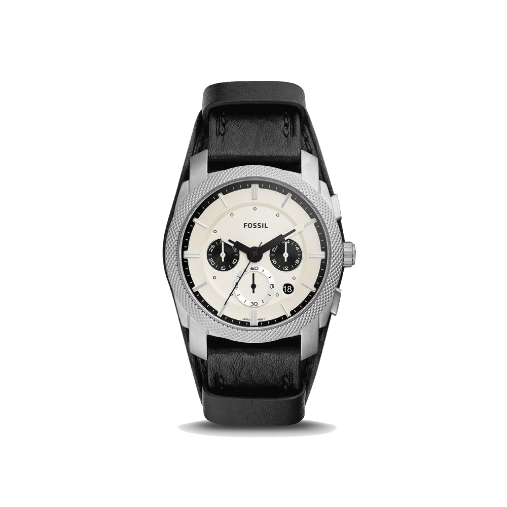 [MEN] Fossil Machine Chronograph Black Eco Leather Watch [FS5921]