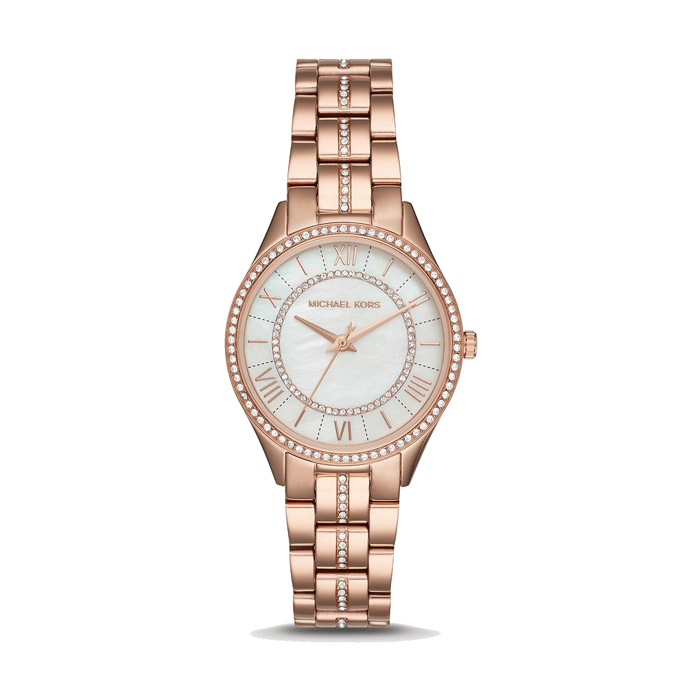 [WOMEN] Michael Kors Lauryn Three-Hand Rose Gold-Tone Stainless Steel Watch [MK3716]