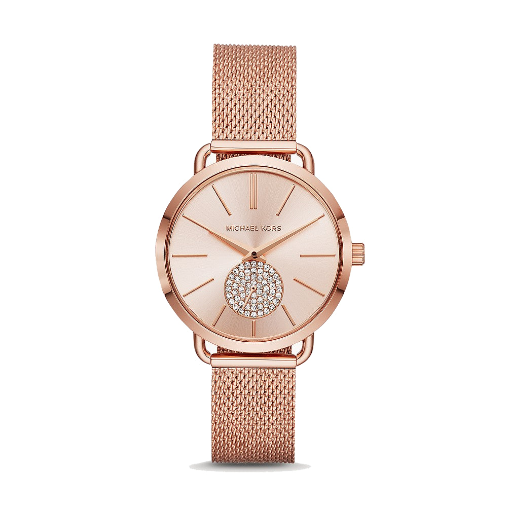 [WOMEN] Michael Kors Portia Rose Gold-Tone Watch [MK3845]