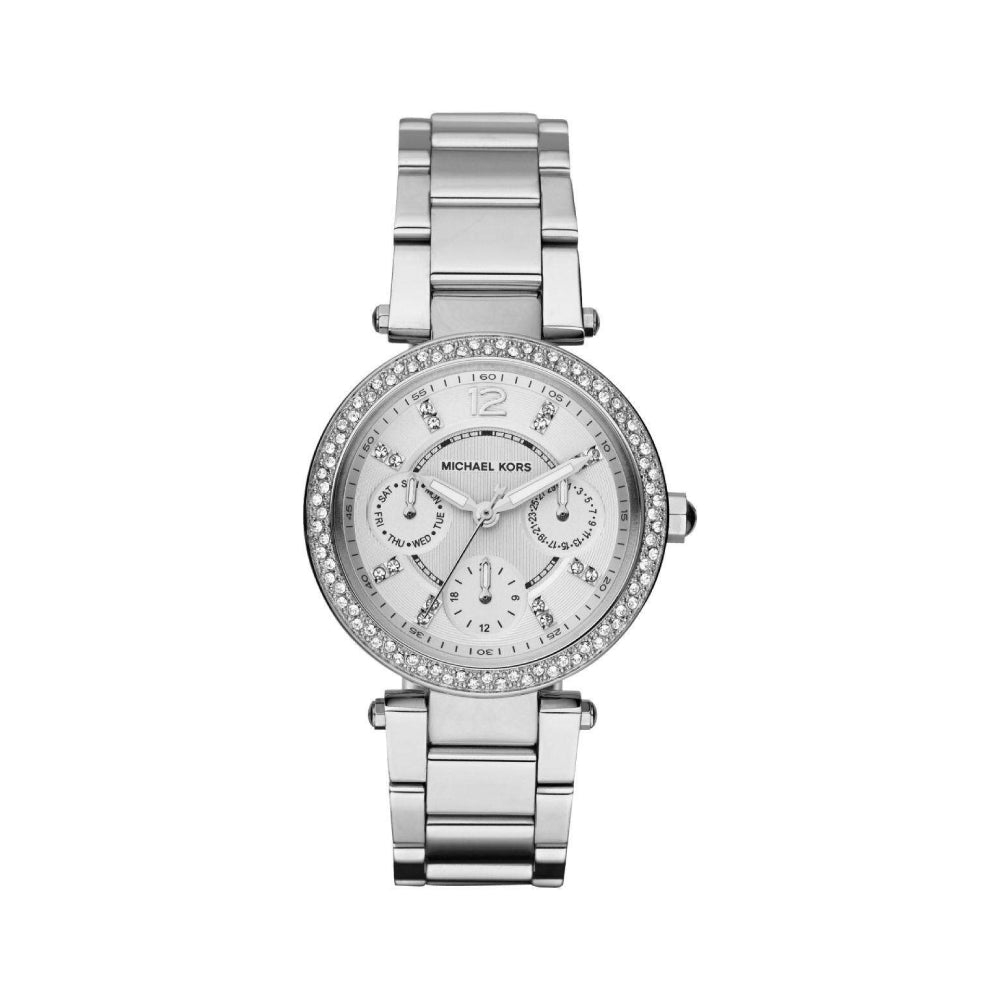[WOMEN] Michael Kors Parker Mini Multi Function Silver Watch [MK5615]