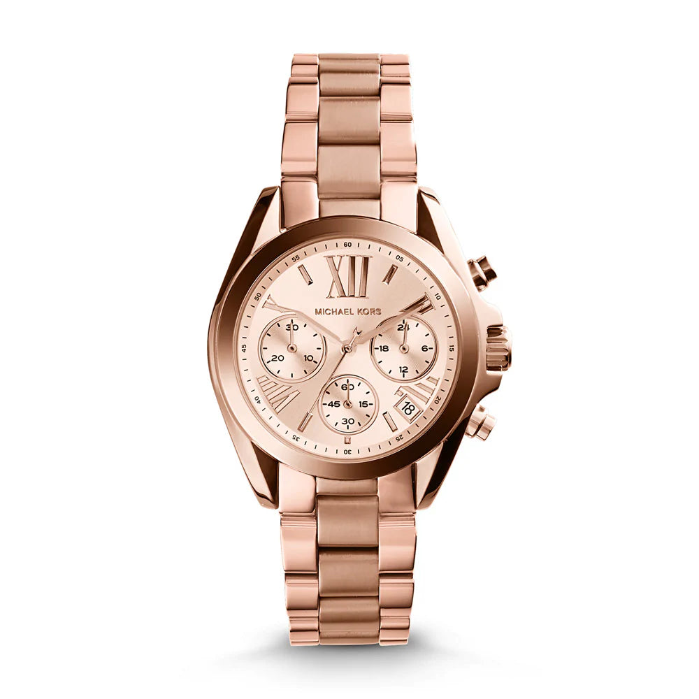 [WOMEN] Michael Kors Rose Gold-Tone Bradshaw Mini Watch [MK5799]