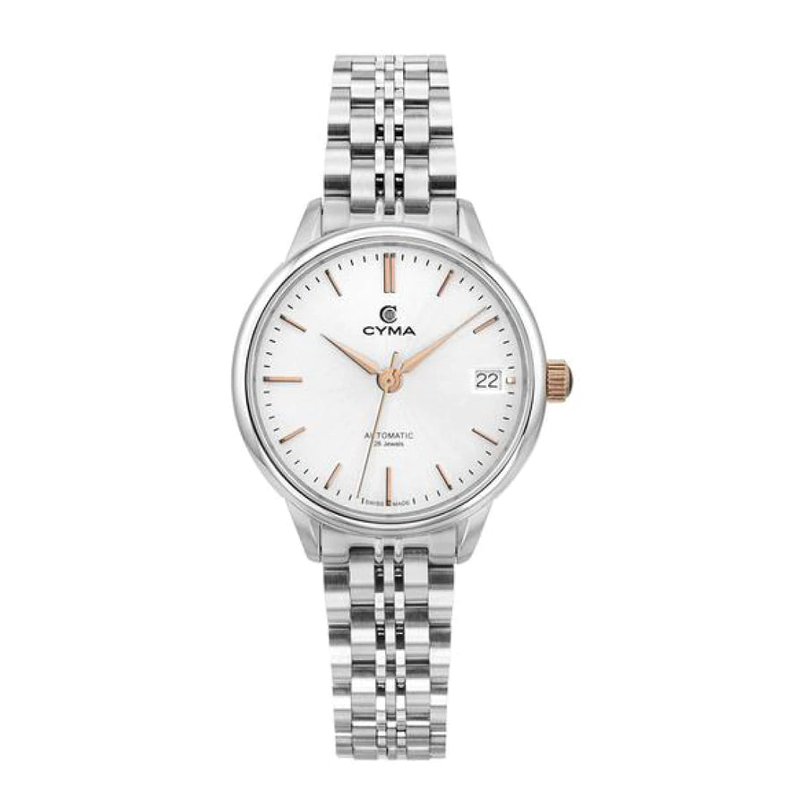 [WOMEN] CYMA Classic Automatics Silver Stainless Steel Watch [W02-00793-002]