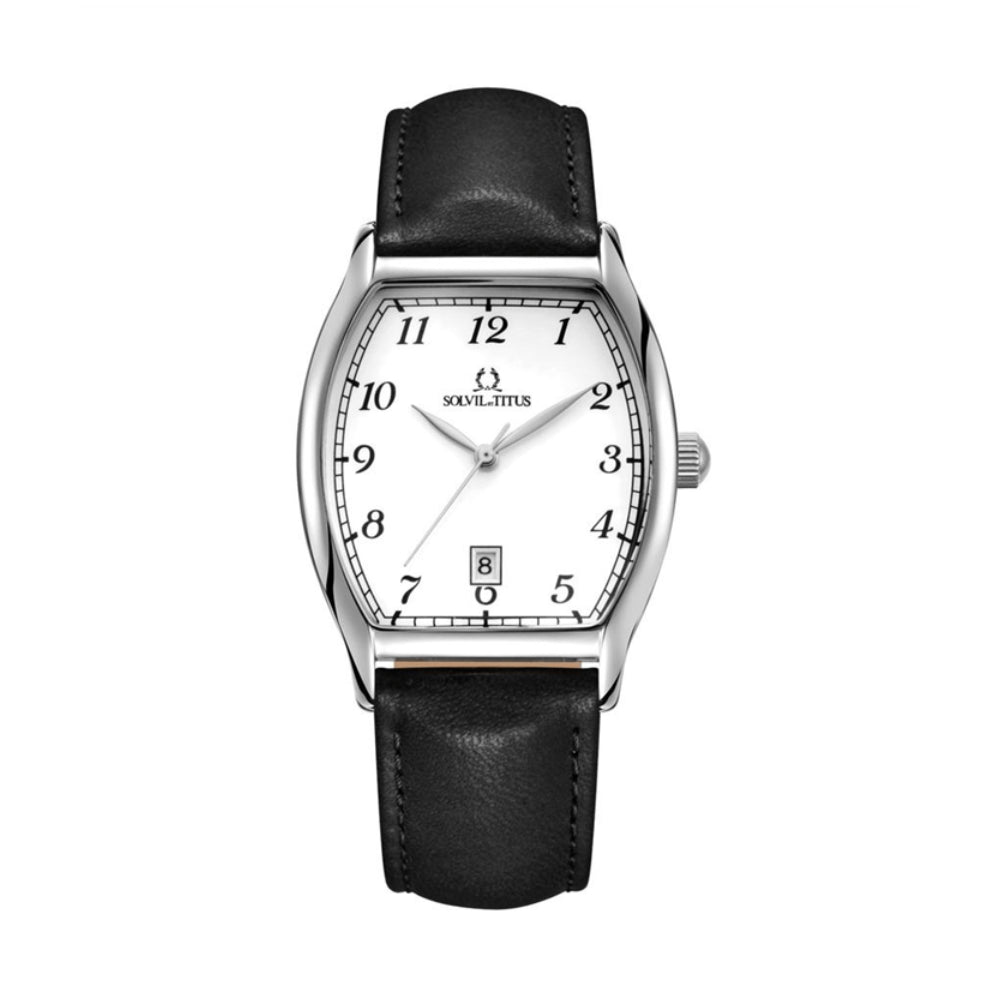 [MEN] Solvil et Titus Barista 3 Hands Date Quartz Leather Watch [W06-02824-006]