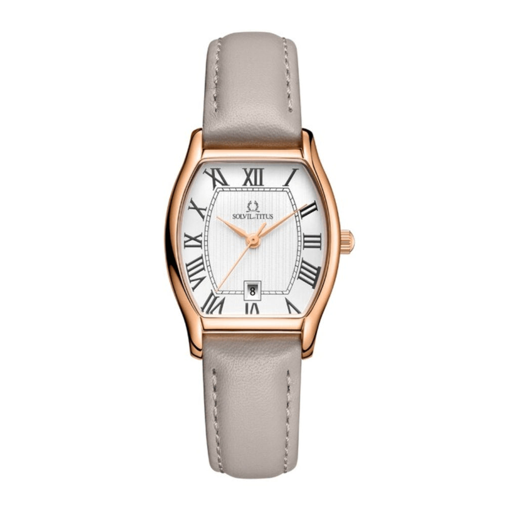 [WOMEN] Solvil et Titus Barista 3 Hands Date Quartz Leather Watch [W06-02825-006]