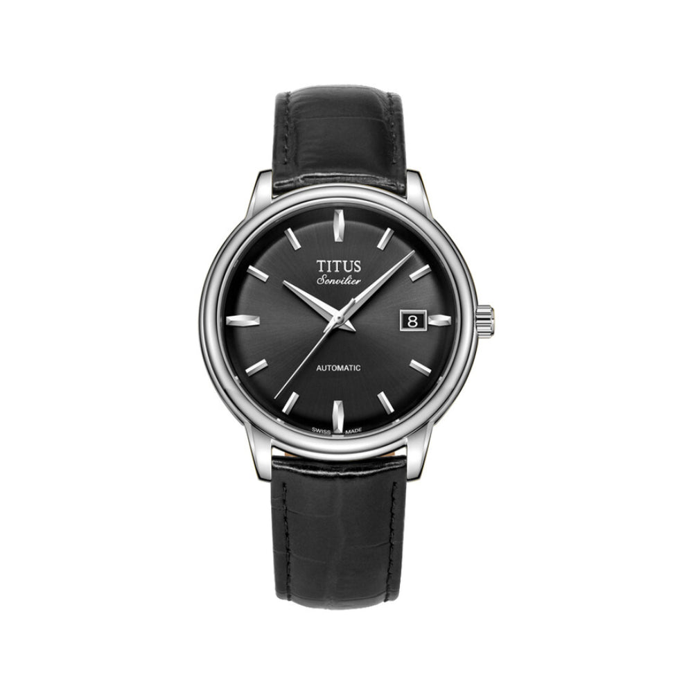 [MEN] Solvil et Titus Sonvilier 3 Hands Date Automatic Leather Watch [W06-02939-001]
