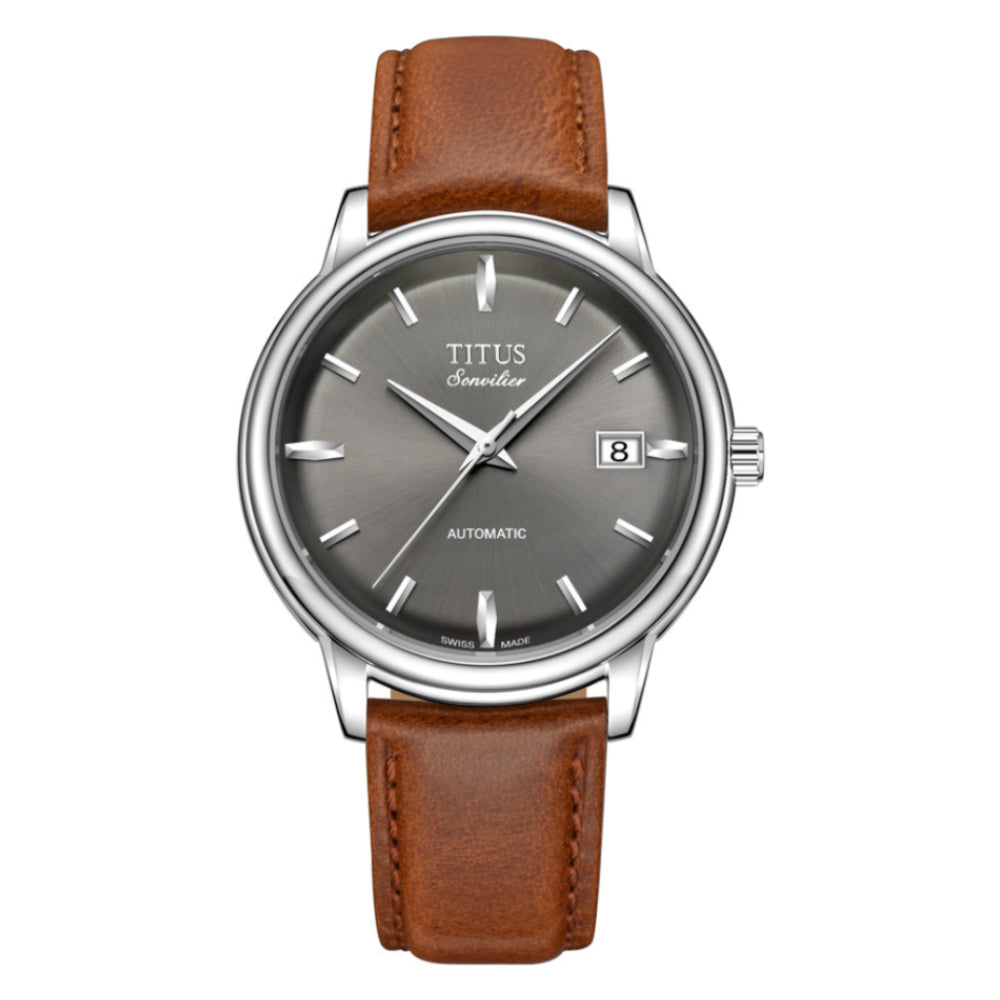 [MEN] Solvil et Titus Sonvilier 3 Hands Date Automatic Leather Watch [W06-02939-006]