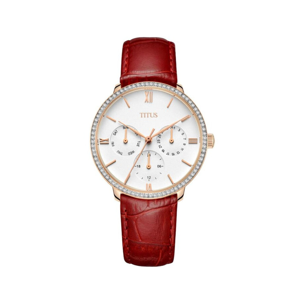 [WOMEN] Solvil et Titus Fashionista Multi-Function Quartz Leather Watch [W06-03074-013]