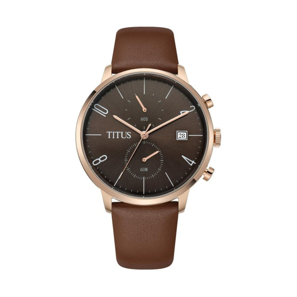 [UNISEX] Solvil et Titus Interlude Multi-Function Quartz Leather Watch [W06-03106-003]