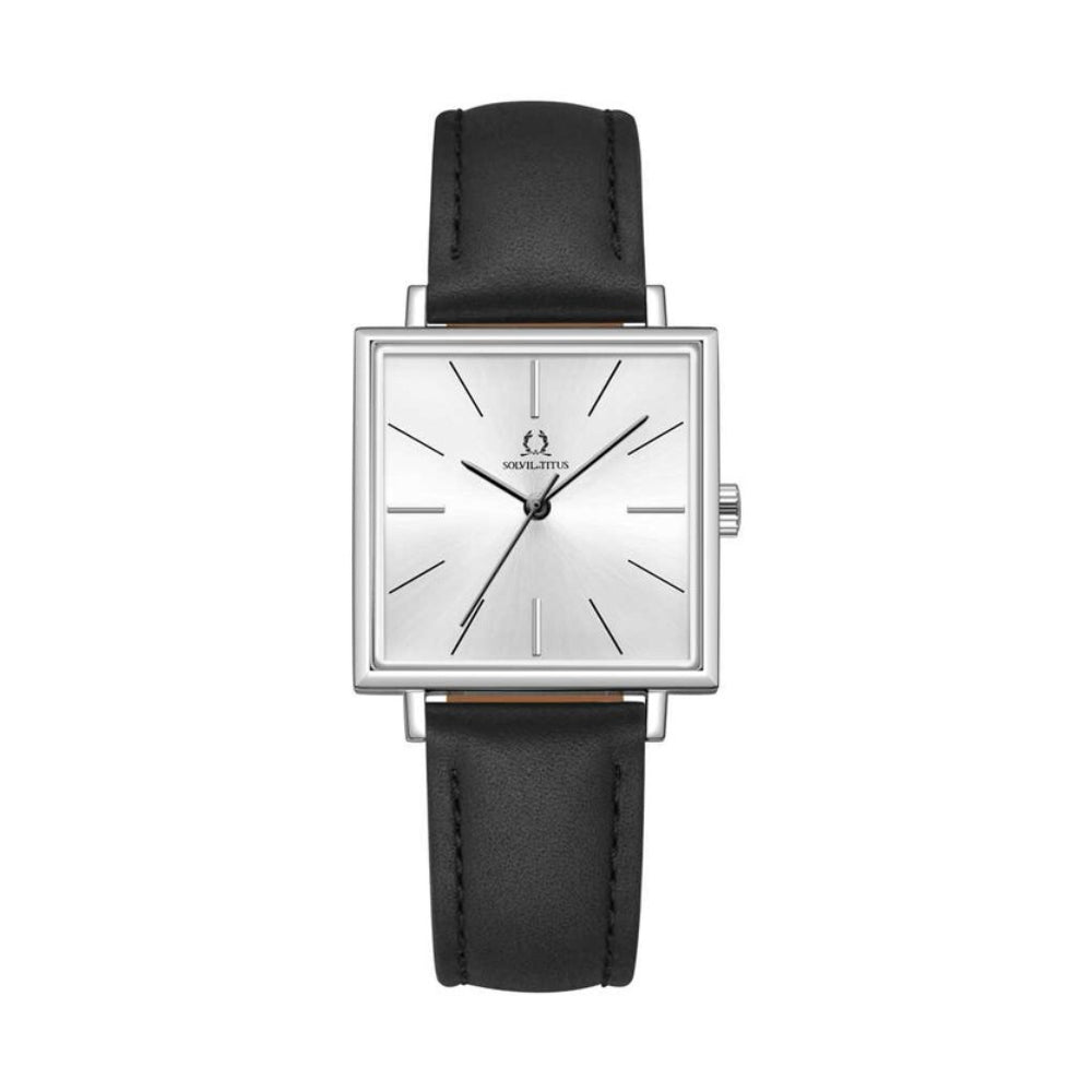 [UNISEX] Solvil et Titus Vintage 3 Hands Quartz Leather Watch [W06-03166-001]