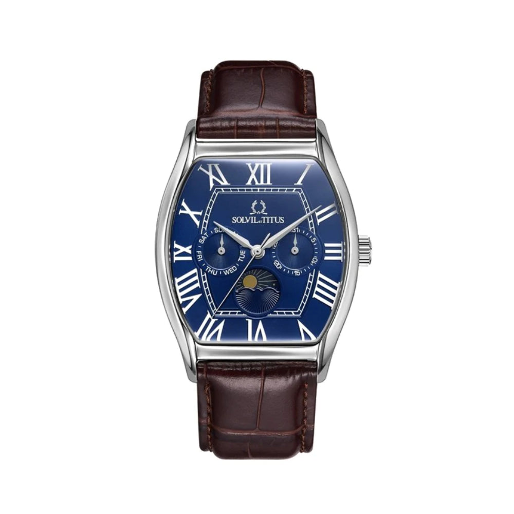 [MEN] Solvil et Titus Barista Multi-Function Quartz Leather Watch [W06-03219-004]