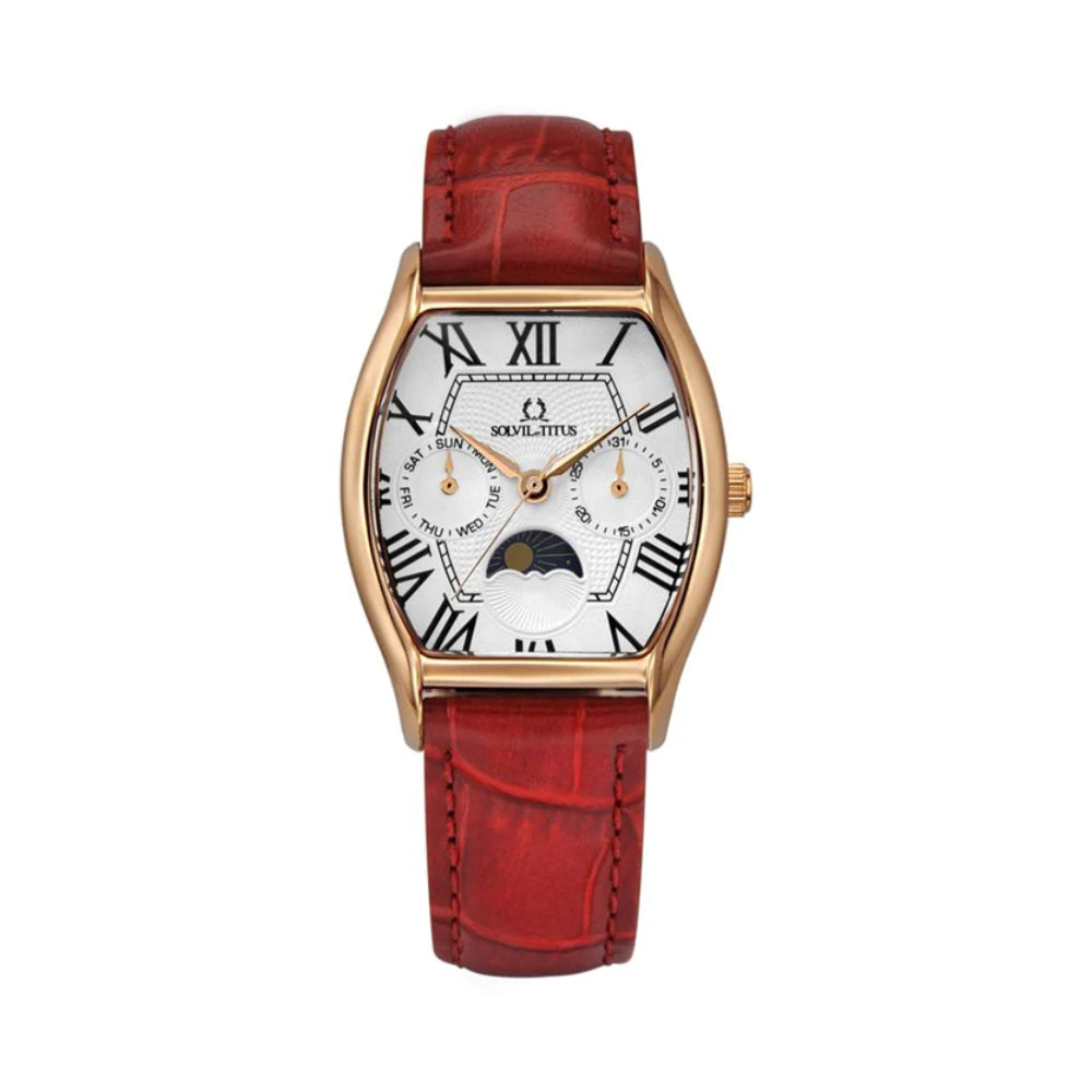 [WOMEN] Solvil et Titus Barista Multi-Function Quartz Leather Watch [W06-03220-005]