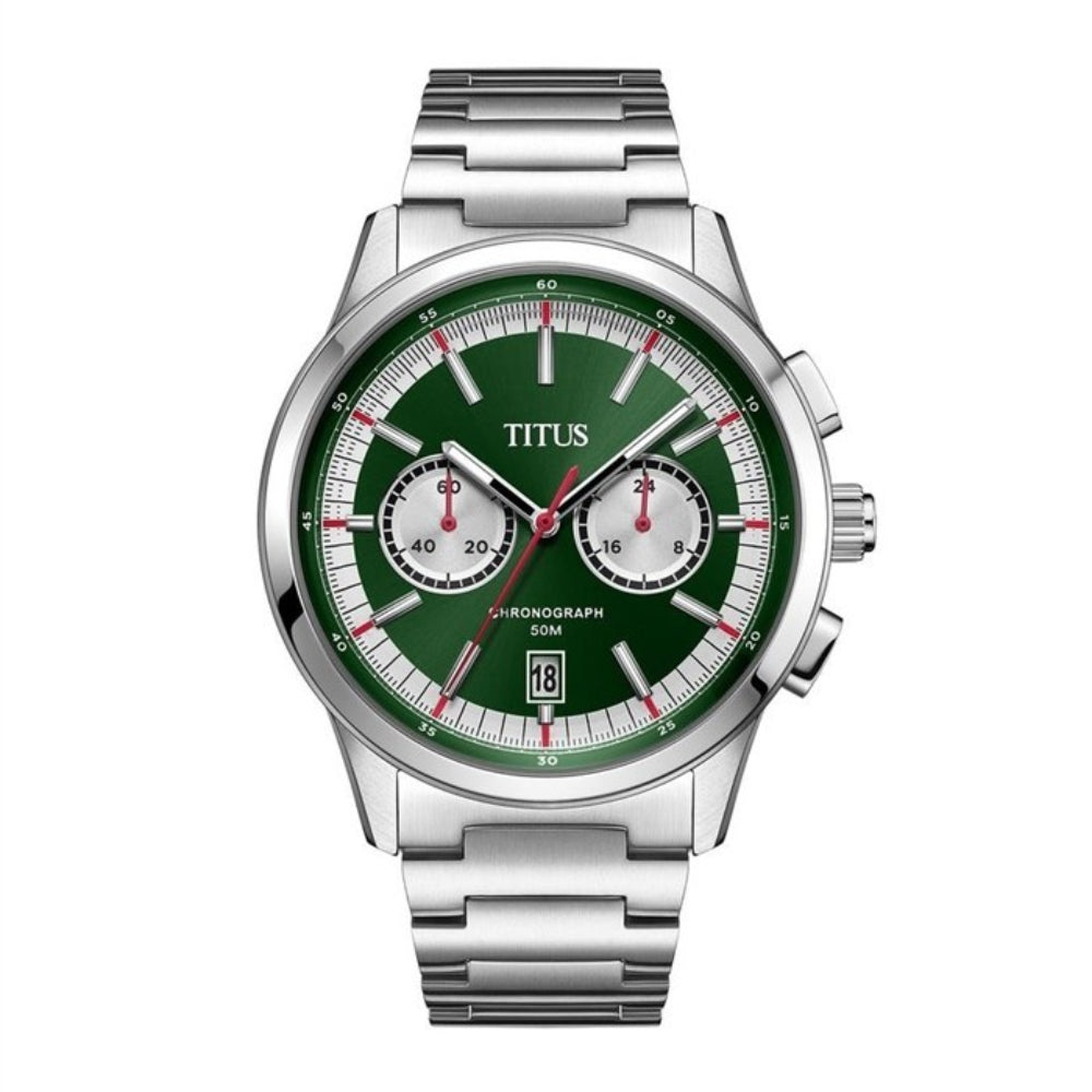 [MEN] Solvil et Titus Bravo Chronograph Quartz Stainless Steel Watch [W06-03236-012]