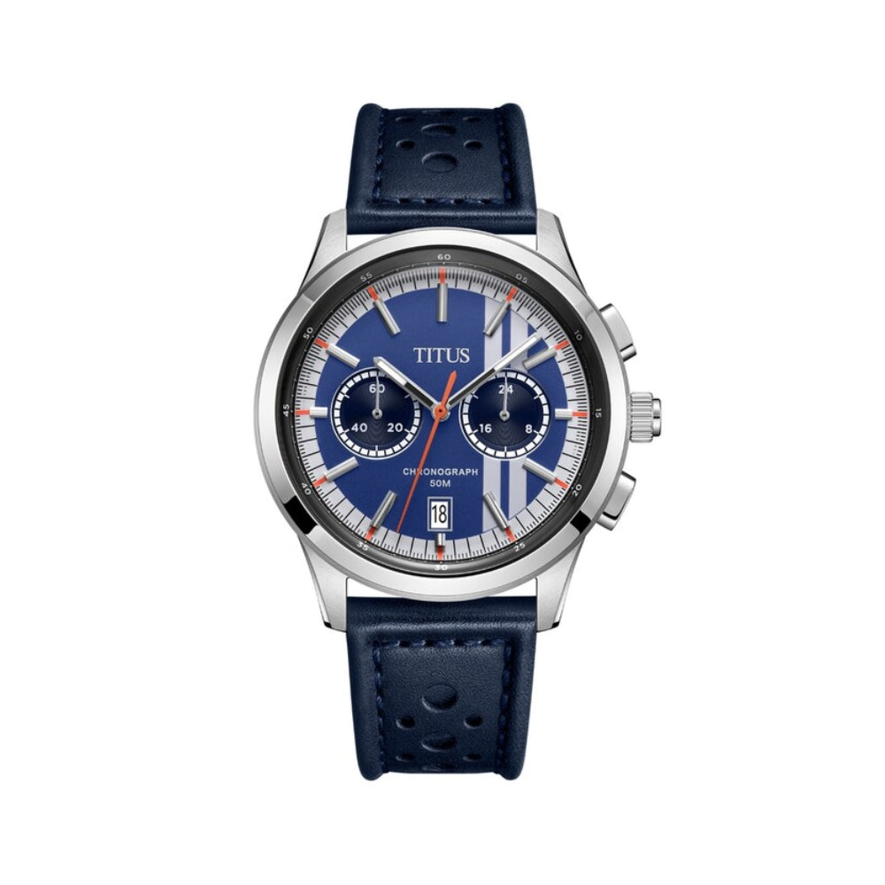 [MEN] Solvil et Titus Bravo Chronograph Quartz Leather Watch [W06-03236-017]