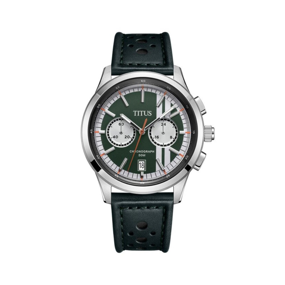 [MEN] Solvil et Titus Bravo Chronograph Quartz Leather Watch [W06-03236-019]