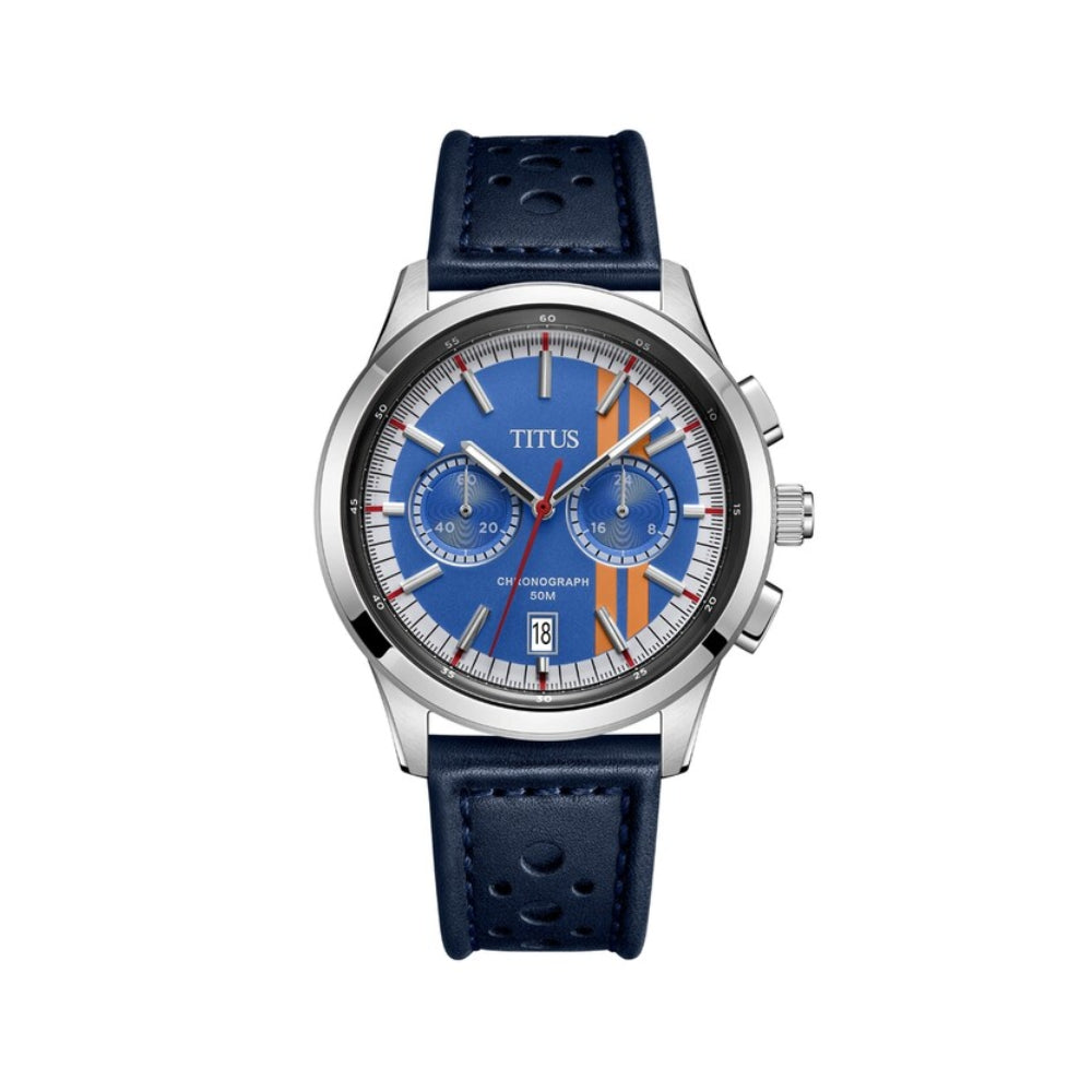 [MEN] Solvil et Titus Bravo Chronograph Quartz Leather Watch [W06-03236-020]