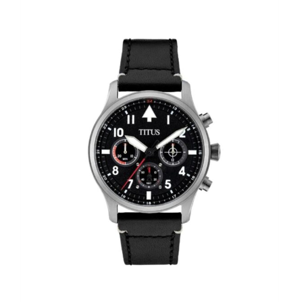 [MEN] Solvil et Titus Modernist Chronograph Quartz Leather Watch [W06-03249-001]