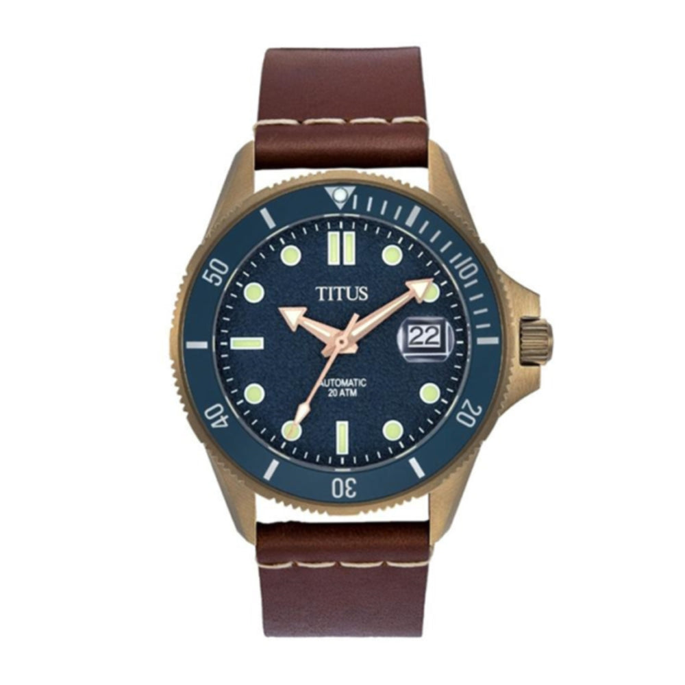 [MEN] Solvil et Titus Valor 3 Hands Date Automatic Leather Watch [W06-03250-012]