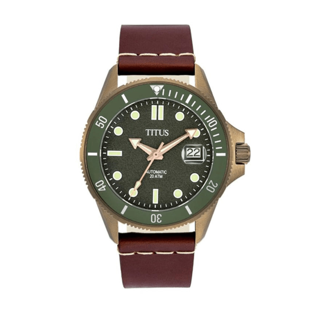 [MEN] Solvil et Titus Valor 3 Hands Date Automatic Leather Watch [W06-03250-013]