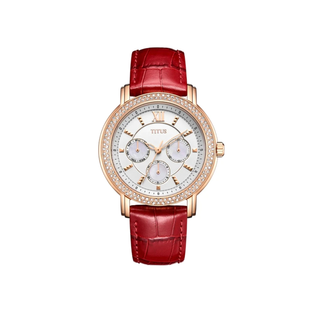 [WOMEN] Solvil et Titus Fashionista Multi-Function Quartz Leather Watch [W06-03251-003]