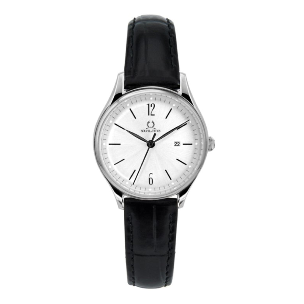 [WOMEN] Solvil et Titus Classicist 3 Hands Date Quartz Leather Watch [W06-03253-001]