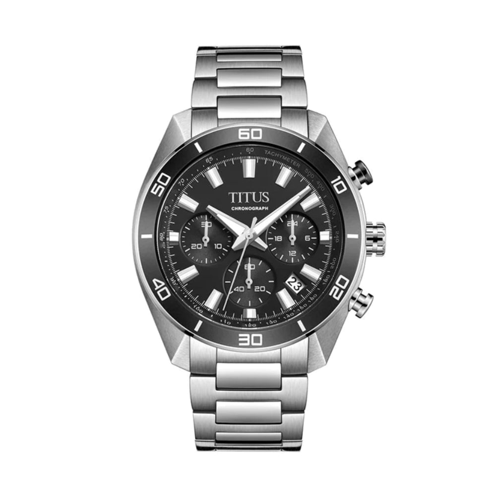 [MEN] Solvil et Titus Modernist Chronograph Quartz Stainless Steel Watch [W06-03265-001]