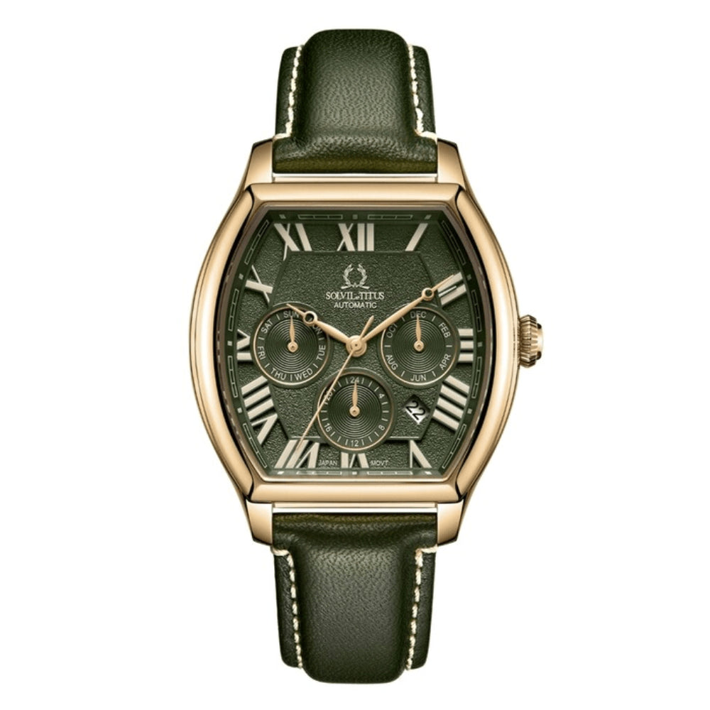 [MEN] Solvil et Titus Barrique Multi-Function Automatic Leather Watch [W06-03267-004]