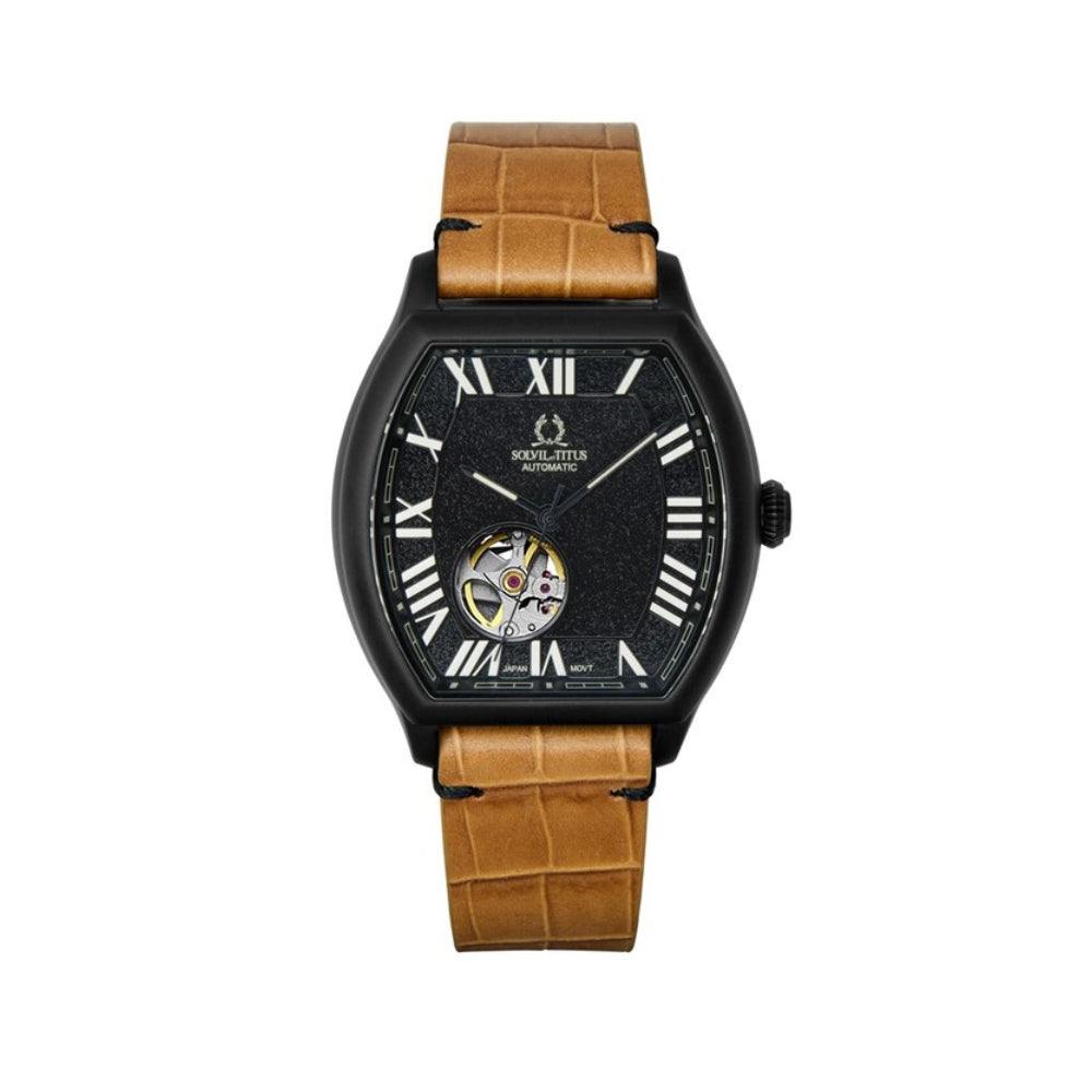 [MEN] Solvil et Titus Barrique 3 Hands Automatic Leather Watch [W06-03268-005]