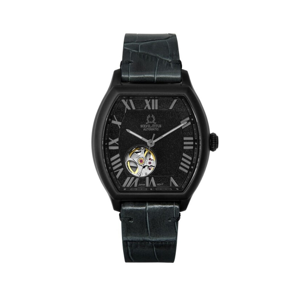 [MEN] Solvil et Titus Barrique 3 Hands Automatic Leather Watch [W06-03268-006]