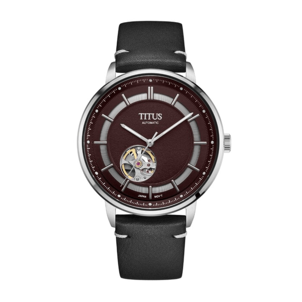 [MEN] Solvil et Titus Exquisite 3 Hands Automatic Leather Watch [W06-03277-005]
