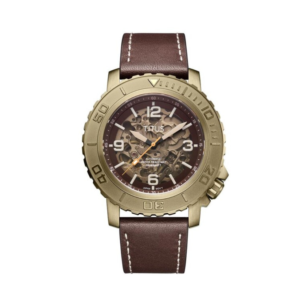 [MEN] Solvil et Titus The Cape 3 Hands Date Automatic Leather Watch [W06-03279-004]