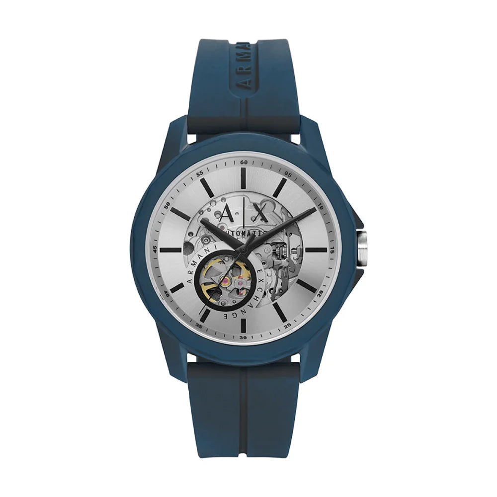 [MEN] Armani Exchange Automatic Blue Silicone Watch [AX1727]
